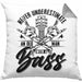 Bassist Kissen mit Füllung 40x40 Geschenk Bass-Spieler Geschenkidee Never Underestimate An Old Man With A Bass (Grau) Grau Trendation