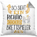 So Sieht Ein Richtig Cooler Brettspieler Aus Geschenk Kissen mit Füllung 40x40 Lustiger Spruch Geschenkidee (Grau) Grau Trendation