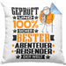 Abenteurreisender Geschenk Lustiger Spruch für Abenteurreisender Geschenkidee Bester Abenteurreisender Der WeltKissen mit Füllung 40x40 (Grau) Blau Trendation