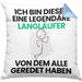 Langläufer Geschenk Kissen mit Füllung 40x40 Lustige Geschenkidee Geburtstag für Langläufer Ich Bin Dieser Legendäre Langläufer Von Dem Alle Geredet Haben (Grau) Blau Trendation