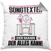 Songtexter Kissen mit Füllung 40x40 Geschenk für Songtexter Der Mann Der Alles Kann Geschenkidee zum Geburtstag (Grau) Grau Trendation