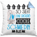 Schmiedin Geschenk Kissen mit Füllung 40x40 Geschenkidee für Schmiedin Geburtstag Weihnachten Spruch So Sieht Eine Richtig Coole Schmiedin Aus (Grau) Blau Trendation