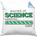Lustige Kissen mit Füllung 40x40 "Master Of Science Loading" - Geschenkidee für Absolventen Master (Grau) Blau Trendation