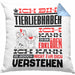 Tierwohlhaber Geschenk Kaffee-Kissen mit Füllung 40x40 Geschenkidee für Tierwohlhaber Ich Bin Tierwohlhaber Ich Kann Es Dir Erklären Jedoch Nicht Für Dich Verstehen Spruch Lustig (Grau) Blau Trendation