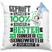 Singer-Songwriter Geschenk Lustiger Spruch für Singer-Songwriter Geschenkidee Bester Singer-Songwriter Der WeltKissen mit Füllung 40x40 (Grau) Blau Trendation