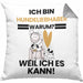 Hundeliebhaber Geschenk Kissen mit Füllung 40x40 Lustiger Spruch Ich Bin Hundeliebhaber Warum Weil Ich Es Kann Geschenkidee Bester Hundeliebhaber Geburtstag (Grau) Grau Trendation