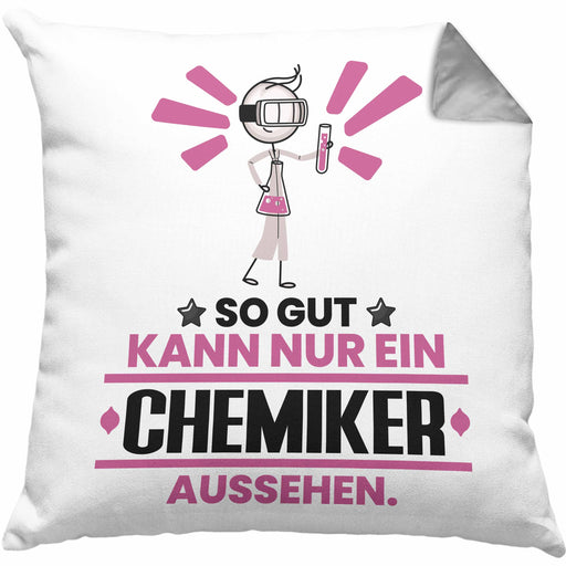 Chemiker Geschenk Kissen mit Füllung 40x40 So Gut Kann Nur Ein Chemiker Aussehen Geschenkidee (Grau) Grau Trendation