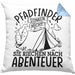 Pfadfinder Kissen mit Füllung 40x40 Geschenk Pfadfinder Stinken Nicht Sie Riechen Nach Abenteuer (Grau) Blau Trendation