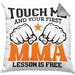 MMA-Kissen mit Füllung 40x40 Geschenk für MMA-Kämpfer Geschenkidee First MMA Lesson (Grau) Grau Trendation