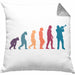 Posaunist Kissen mit Füllung 40x40 Geschenk Evolution Posaune Kaffee Geschenkidee Lustig (Grau) Grau Trendation