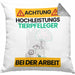 Tierpfleger Kissen mit Füllung 40x40 Geschenk Lustiger Spruch Geschenkidee für Tierpfleger Achtung Hochleistungs Tierpfleger Bei Der Arbeit (Grau) Grau Trendation