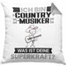 Country-Musiker Kissen mit Füllung 40x40 Geschenk für Country-Musiker Geburtstag Lustiger Spruch Was Ist Deine Superkraft (Grau) Grau Trendation