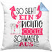 So Sieht Ein Richtig Cooler Schwager Aus Geschenk Kissen mit Füllung 40x40 Lustiger Spruch Geschenkidee (Grau) Blau Trendation