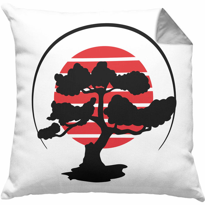 Lustige Bonsai Kissen mit Füllung 40x40 Geschenk für Bonsai-Liebhaber (Grau) Grau Trendation