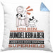 Hundeliebhaber Geschenk Kissen mit Füllung 40x40 Ich Bin Hundeliebhaber Aber Sag Doch Einfach Superheld Lustige Geschenkdiee für Hundeliebhaber (Grau) Blau Trendation