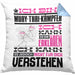 Muay-Thai-Kämpfer Geschenk Kaffee-Kissen mit Füllung 40x40 Geschenkidee für Muay-Thai-Kämpfer Ich Bin Muay-Thai-Kämpfer Ich Kann Es Dir Erklären Jedoch Nicht Für Dich Verstehen Spruch Lustig (Grau) Blau Trendation