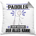 Paddler Kissen mit Füllung 40x40 Geschenk für Paddler Der Mann Der Alles Kann Geschenkidee zum Geburtstag (Grau) Grau Trendation