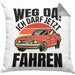 Führerschein Bestanden Geschenk Kissen mit Füllung 40x40 Führerscheinprüfung Bestanden Geschenkidee Weg Da Ich Darf Jetzt Fahren (Grau) Grau Trendation