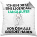 Langläufer Geschenk Kissen mit Füllung 40x40 Lustige Geschenkidee Geburtstag für Langläufer Ich Bin Dieser Legendäre Langläufer Von Dem Alle Geredet Haben (Grau) Grau Trendation