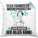 ElektronischerMusikproduzent Kissen mit Füllung 40x40 Geschenk für ElektronischerMusikproduzent Der Mann Der Alles Kann Geschenkidee zum Geburtstag (Grau) Blau Trendation