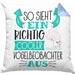 Vogelbeobachter Kissen mit Füllung 40x40 So Sieht Ein Richtig Cooler Vogelbeobachter Aus Geschenk Lustiger Spruch Geschenkidee (Grau) Blau Trendation