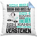 Drum-and-Bass-DJ Geschenk Kissen mit Füllung 40x40 Lustige Geschenkdiee für einen Drum-and-Bass-DJ Geburtstag Ich Bin Drum-and-Bass-DJ Ich Kann Es Dir Erklären Aber Nicht Für Dich Verstehen (Grau) Blau Trendation