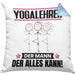 Yogalehrer Kissen mit Füllung 40x40 Geschenk für Yogalehrer Der Mann Der Alles Kann Geschenkidee zum Geburtstag (Grau) Blau Trendation