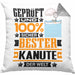 Kanute Geschenk Lustiger Spruch für Kanute Geschenkidee Bester Kanute Der WeltKissen mit Füllung 40x40 (Grau) Grau Trendation