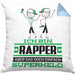 Rapper Geschenk Kissen mit Füllung 40x40 Ich Bin Rapper Aber Sag Doch Einfach Superheld Lustige Geschenkdiee für Rapper (Grau) Blau Trendation