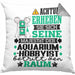 Aquarium-Hobbyist Geschenk Kissen mit Füllung 40x40 Lustiger Spruch Erheben Sie Sich Der Aquarium-Hobbyist Betritt den Raum (Grau) Grau Trendation