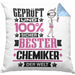 Chemiker Geschenk Lustiger Spruch für Chemiker Geschenkidee Bester Chemiker Der WeltKissen mit Füllung 40x40 (Grau) Blau Trendation