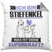 Stiefenkel Kissen mit Füllung 40x40 Geschenk für Stiefenkel Geburtstag Lustiger Spruch Was Ist Deine Superkraft (Grau) Grau Trendation