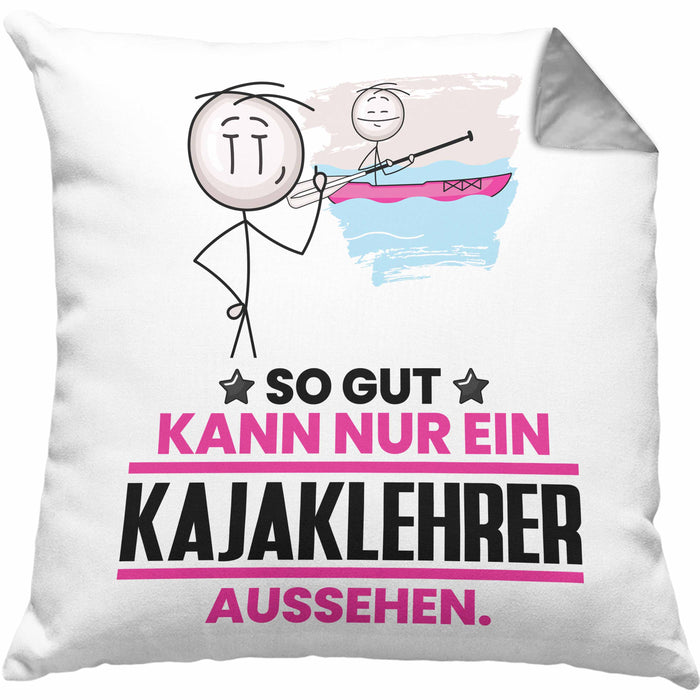 Kajaklehrer Geschenk Kissen mit Füllung 40x40 So Gut Kann Nur Ein Kajaklehrer Aussehen Geschenkidee (Grau) Grau Trendation