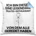 Pilates-Enthusiast Geschenk Kissen mit Füllung 40x40 Lustige Geschenkidee Geburtstag für Pilates-Enthusiast Ich Bin Dieser Legendäre Pilates-Enthusiast Von Dem Alle Geredet Haben (Grau) Blau Trendation