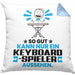 Keyboard-Spieler Geschenk Kissen mit Füllung 40x40 So Gut Kann Nur Ein Keyboard-Spieler Aussehen Geschenkidee (Grau) Blau Trendation