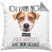 Jack Russell Besitzer Kissen mit Füllung 40x40 Geschenk Lustiger Spruch Geschenkidee Ich Kann Nicht Mein Jack Russell Hat Nein Gesagt (Grau) Grau Trendation