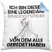 Eishockeyspieler Geschenk Kissen mit Füllung 40x40 Lustige Geschenkidee Geburtstag für Eishockeyspieler Ich Bin Dieser Legendäre Eishockeyspieler Von Dem Alle Geredet Haben (Grau) Blau Trendation