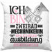 Zweiradmechanikerin Ausbildung Start Geschenk Kissen mit Füllung 40x40 Ich Bin Zweiradmechanikerin In Der Ausbildung Ich Darf Das Geschenkidee (Grau) Grau Trendation