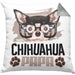 Chihuahua Papa Besitzer Kissen mit Füllung 40x40 Geschenk Lustiger Spruch Geschenkidee Chihuahua Liebhaber (Grau) Grau Trendation