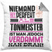 Tonmeister Geschenk Kissen mit Füllung 40x40 Lustige Geschenkidee für Tonmeister Geburtstag Niemand Ist Perfekt Aber Als Tonmeister Ist Man Nah Dran (Grau) Grau Trendation