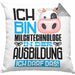 Milchtechnologe Ausbildung Kissen mit Füllung 40x40 Geschenk Ich Bin Milchtechnologe In Der Ausbildung Ich Darf Das Geschenkidee Spruch (Grau) Grau Trendation