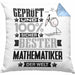 Mathematiker Geschenk Lustiger Spruch für Mathematiker Geschenkidee Bester Mathematiker Der WeltKissen mit Füllung 40x40 (Grau) Blau Trendation