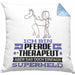 Pferdetherapeut Geschenk Kissen mit Füllung 40x40 Ich Bin Pferdetherapeut Aber Sag Doch Einfach Superheld Lustige Geschenkdiee für Pferdetherapeut (Grau) Blau Trendation