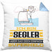 Segler Geschenk Kissen mit Füllung 40x40 Ich Bin Segler Aber Sag Doch Einfach Superheld Lustige Geschenkdiee für Segler (Grau) Blau Trendation