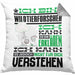 Wildtierforscher Geschenk Kaffee-Kissen mit Füllung 40x40 Geschenkidee für Wildtierforscher Ich Bin Wildtierforscher Ich Kann Es Dir Erklären Jedoch Nicht Für Dich Verstehen Spruch Lustig (Grau) Grau Trendation