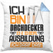 Dachdecker Ausbildung Kissen mit Füllung 40x40 Geschenk Ich Bin Dachdecker In Der Ausbildung Ich Darf Das Geschenkidee Spruch (Grau) Blau Trendation