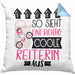 Reiterin Geschenk Kissen mit Füllung 40x40 Lustig Geschenkidee für Reiterin Geburtstag So Sieht Eine Richtig Coole Reiterin Aus Frauen Spruch (Grau) Blau Trendation