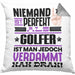 Golfer Geschenk Kissen mit Füllung 40x40 Lustige Geschenkidee für Golfer Geburtstag Niemand Ist Perfekt Aber Als Golfer Ist Man Nah Dran (Grau) Grau Trendation