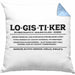 Lustige Kissen mit Füllung 40x40 für Logistiker Spruch Geschenkidee Logistik (Grau) Blau Trendation