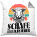 Schaf Kissen mit Füllung 40x40 Geschenk für Schaf-Hirte Schaf Flüsterer Geschenkdiee (Grau) Grau Trendation